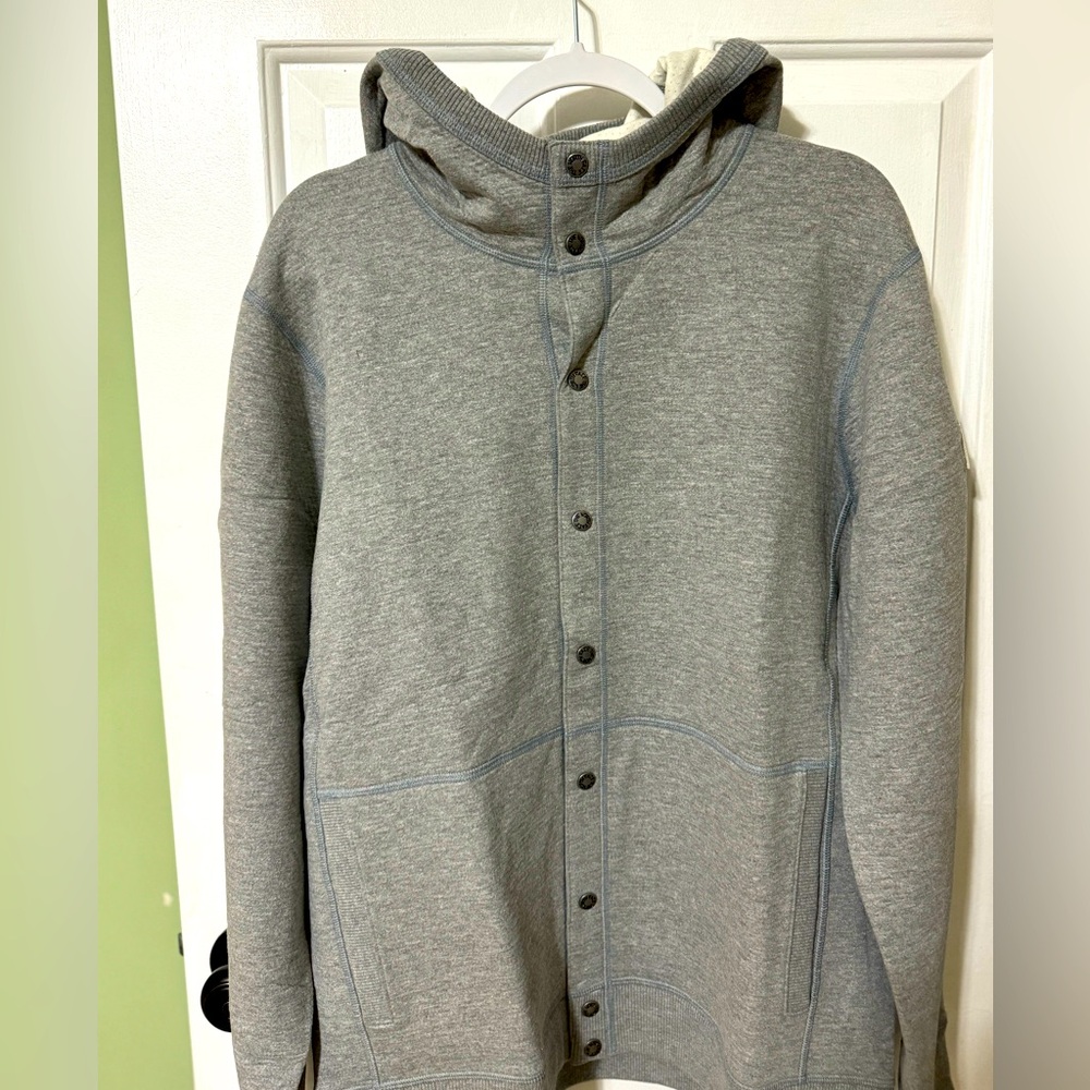 The Northface button up Sweater Jacket .